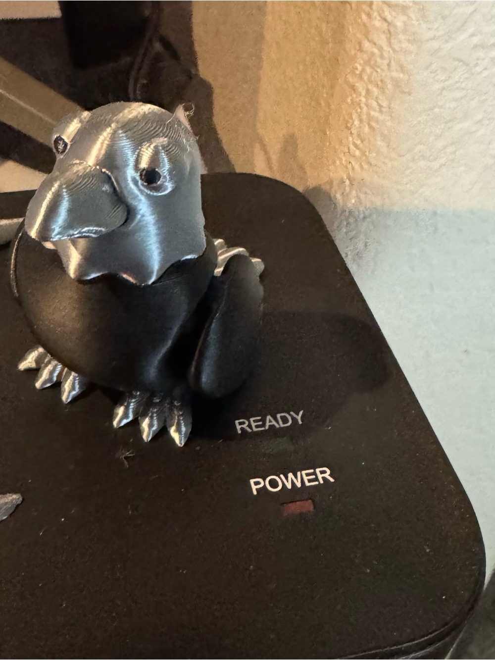 Silver and Black Eagle Accessory Figurine - Pet Habitat Décor 3D print